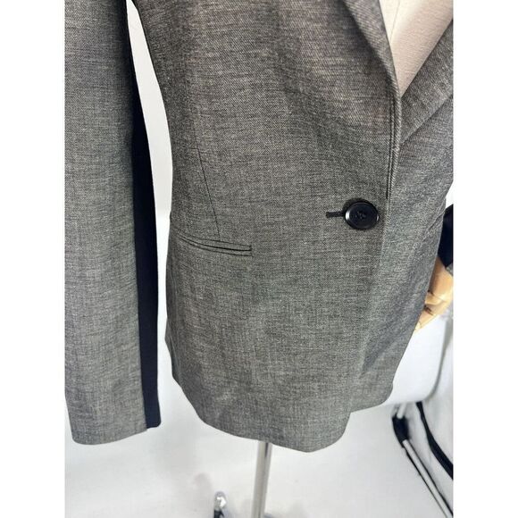 BCBG MaxAzria Womens Blazer Jacket Size XS Gray Black Structured - Picture 9 of 16